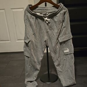 Puma Gray Cargo Sweatpants